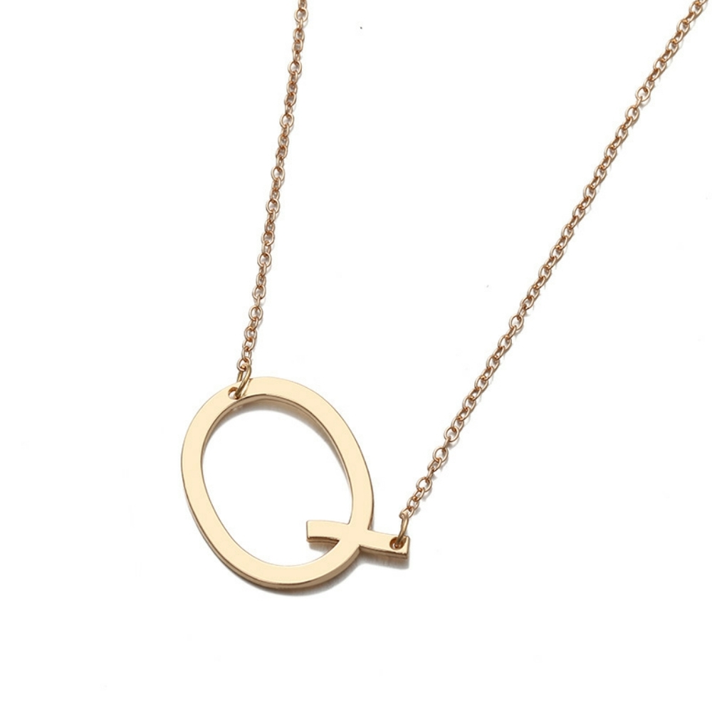 Letter Q - Letter Pendant Fashion Necklace